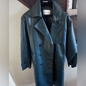 Brand new never worn Babaton leather look trench coat.